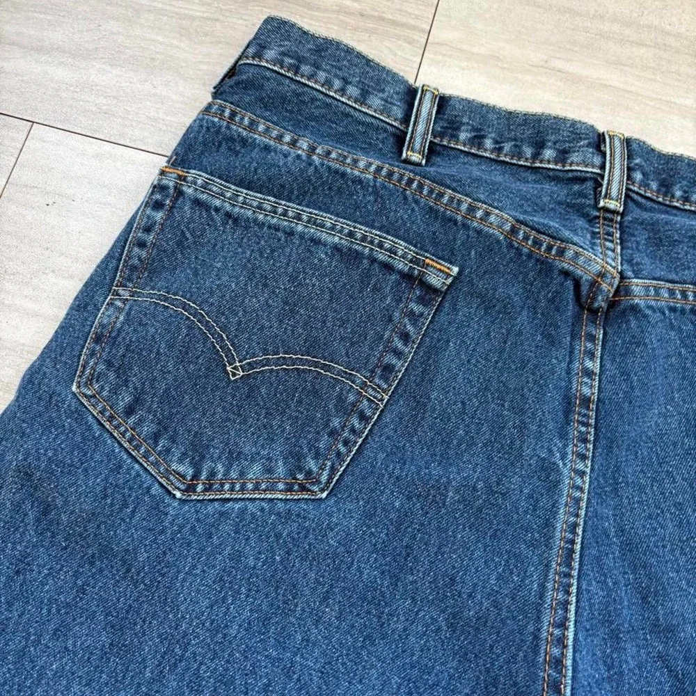 Levis 550 Relaxed Fit Blue Denim Jeans Mens 40x32 00550-4886